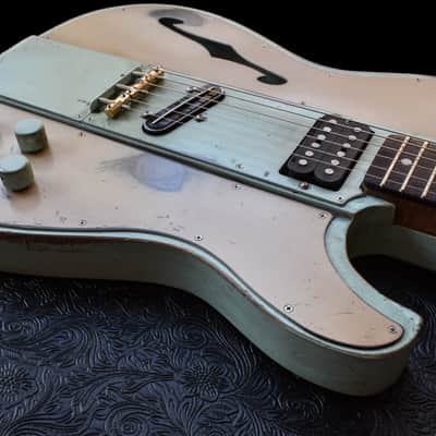 Dax&Co. Ironhorse Deluxe 2022 Aqua/Cream Guitar W/ Hardshell Case & COA! image 16