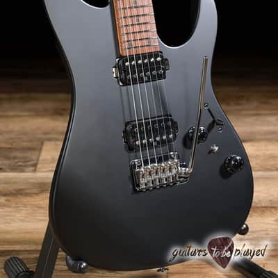 Ibanez AZ2402 Prestige HH Roasted Maple Neck Guitar w/ Case – Black Flat image 3