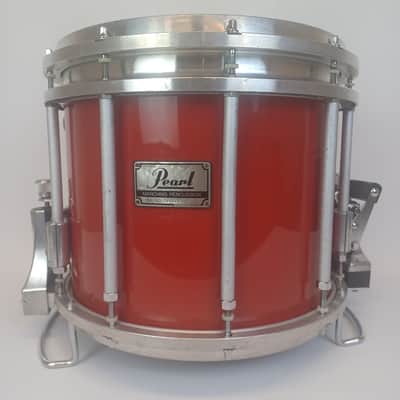 Pearl 11x13" FFX Championship Maple Marching Snare Drum Red Free Floating 10-Lug image 1