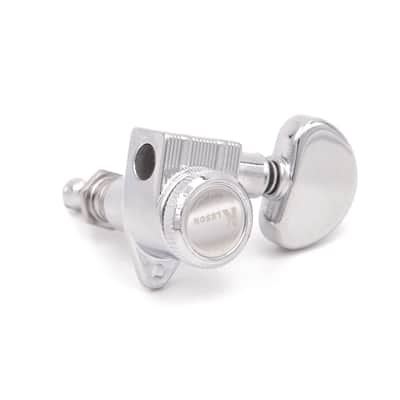 Kluson 3x3 Revolution E-Mount 90deg 20:1 ratio Locking Tuners, Chrome KREL-3-C image 2