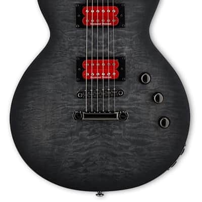 ESP LTD BB-600 Baritone Electric Guitar. See Thru Black Sunburst Satin image 2