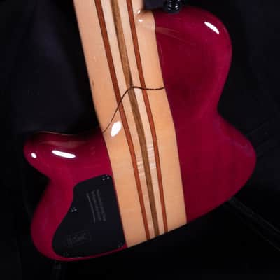 Mayones Cali 4 Bass Purpleheart Body with Buckeye Burl Top Rosewood Board W Case image 11
