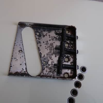 Left Handed Fender Telecaster Bridge  PAT.PEND. Tele / 60's 70's  Chrome 62 Vintage  Relic RI Lefty image 2