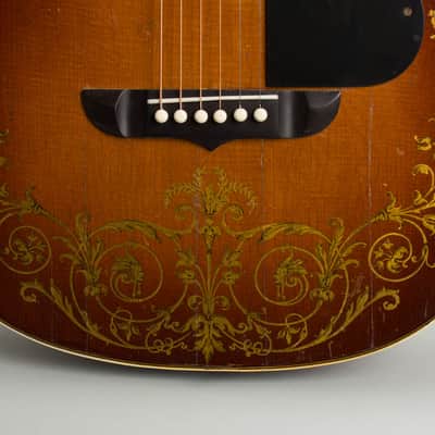 Kay Kraft  Jumbo Style A Acoustic Guitar,  c. 1932, black gig bag case. image 13
