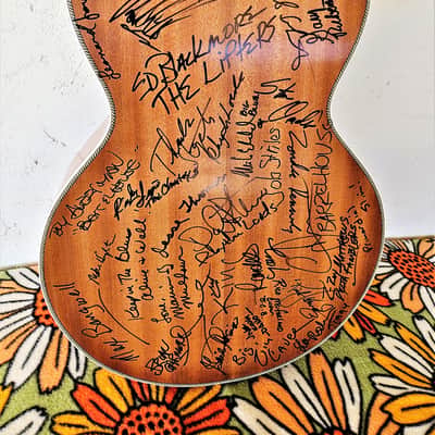 Robert Johnson Tribute Guitar - Delta Blues Parlor Guitar Autographed by BB King, Robert Cray, Buddy Guy, Jeff Healey image 10