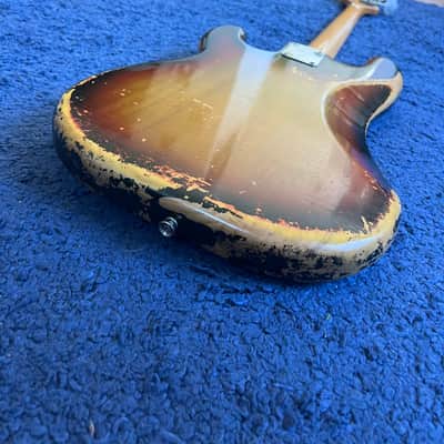 1974 Fender Precision Bass Sunburst Rosewood Board image 7