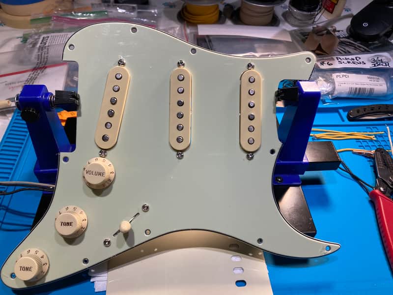 Stratocaster VINTAGE Hand wound single coil pickups in loaded 5-way pickguard image 1