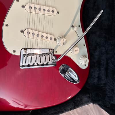 Fender American Deluxe Stratocaster with Rosewood Fretboard 2002 - 2003 - Aged Cherry Burst image 7