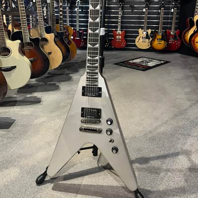 Gibson Dave Mustaine Signature "Rust in Peace" Flying V EXP 2021 - Present - Silver Metallic image 1