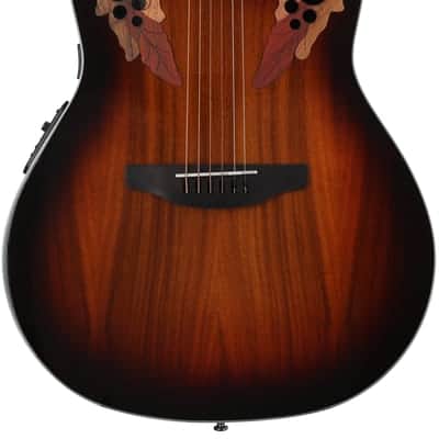 Ovation Celebrity Elite CE48P-KOAB Super Shallow Acoustic-electric Guitar - Koa Burst image 2