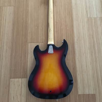 Hagstrom 1970s HIIBN / F400N Sunburst Electric Bass Owned by Payam Doostzadeh of Young The Giant image 3