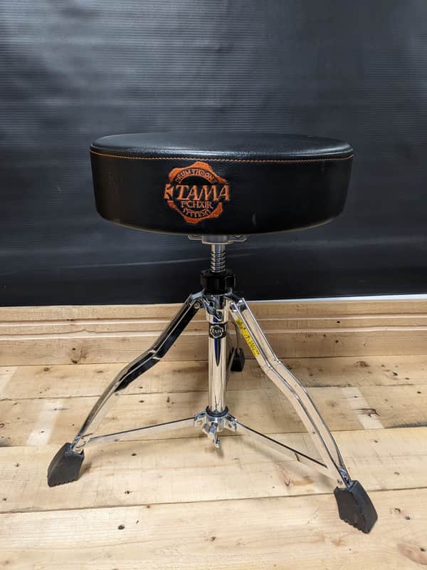 Tama 1st Chair Standard Double-Braced Drum Throne- Black / Chrome image 1