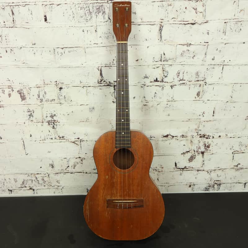 Vintage 1950s Silvertone Baritone Ukulele – Mahogany (Harmony Chicago Made) image 1