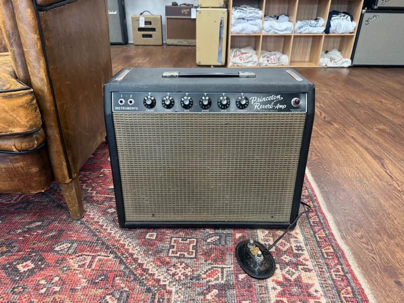 Fender Princeton Reverb -1965 - No Logo Black Panel - Very Good