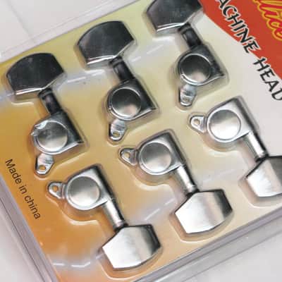 ALICE Machine heads SEALED Guitar tuners GEARS tuning KEYS - CHROME image 2