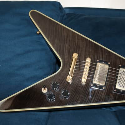ESP Paul Smith Flying-V (Unique Mini/Traveller Guitar) - See-Through Black image 7