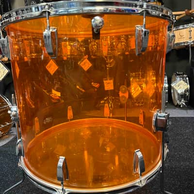 ~RARE!~ Vintage Ludwig Amber Vistalite 18x20 Floor Tom (Rm4) image 4