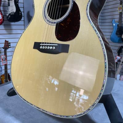 2025 Martin OM-45 Standard Series Acoustic Guitar- Natural w/ OHSC & PLEK*D #300 image 3
