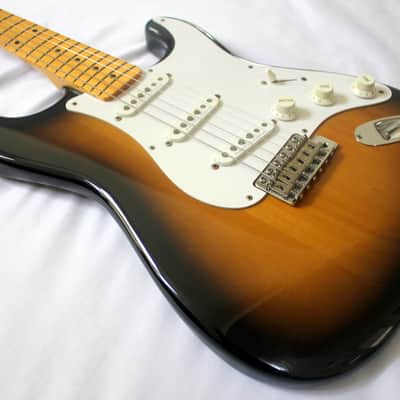 Fender Japan Stratocaster ST57-DMC Vintage Guitar Dimazio Pickups 1994-95 Sunburst +Tremolo arm&bag image 6