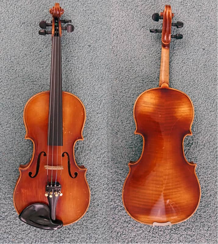 RESTORED E. R. PFRETZSCHNER 1/2 VIOLIN MITTENWALD GERMANY W/CASE, BOW & ROSIN image 1