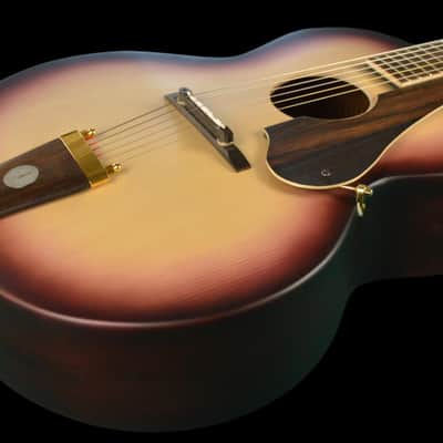 Round hole acoustic luthiery archtop guitar Manouche Gypsy image 20
