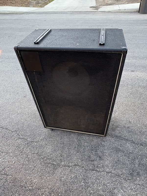 1977 Kustom  2-15B - Black 2x15 Bass Cab Cabinet 215B 215 image 1