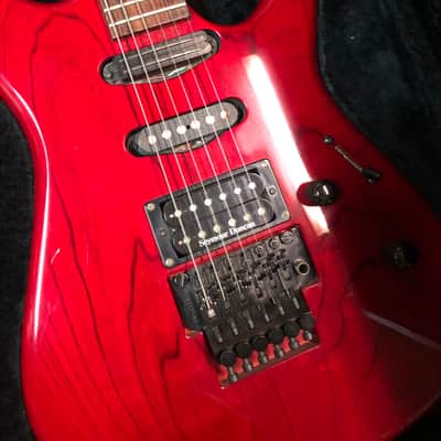 ESP Mirage Deluxe 1995 - see thru red image 3