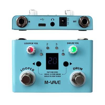 M-VAVE Lost Tempo Guitar Effect Pedal Drum & Looper Effector Mini 2-in-1 Looper & Drum Machine image 2