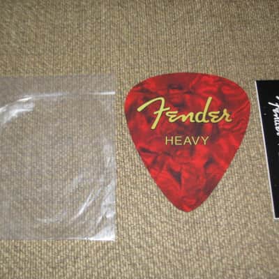 new in packaging Fender Marbled Red "Fender Heavy Pick" Mouse Pad, Part # 910-0570-107 (9100570107) image 1
