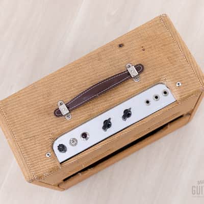 1958 Fender Harvard Narrow Panel Tweed 5F10 Vintage Tube Amp w/ Jensen P10R, Collector-Grade image 4