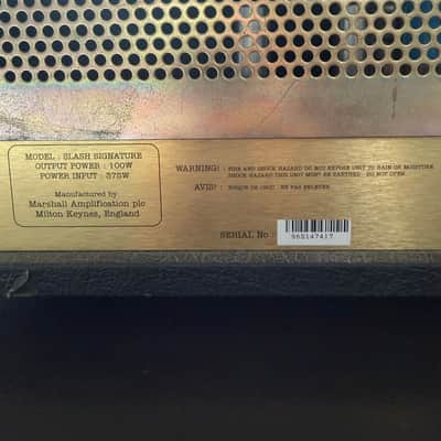 Marshall JCM Slash Signature 2555SL 2-Channel 100-Watt Guitar Amp Head 1996 - 1997 - Black image 9