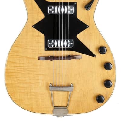 1950's Harmony Roy Smeck Stratotone H7208 Natural w/ Black Back & Sides image 2
