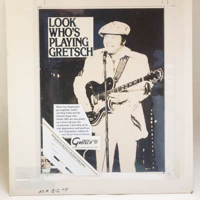 Gretsch Roy Clark Super Ax Original Marketing Ad Artwork - 1978 / UNIQUE COLLECTIBLE image 7