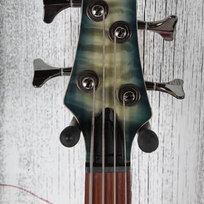 Ibanez SR400EQM 4 String Electric Bass Guitar Stained Cosmic Blue Starburst image 10