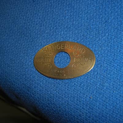 Slingerland chicago 1940s Brass drum badge in great condition! image 2