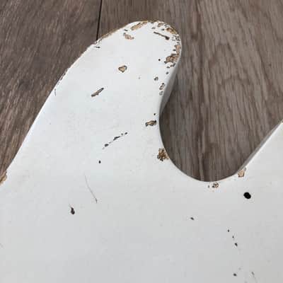 FRANCHIN Mars guitar body Relic Aged Olympic White 100% Nitro Lacquer Cracks SS Basswood Telecaster-Tele-T-Style Made in Italy - Stock piece #22320826 image 16