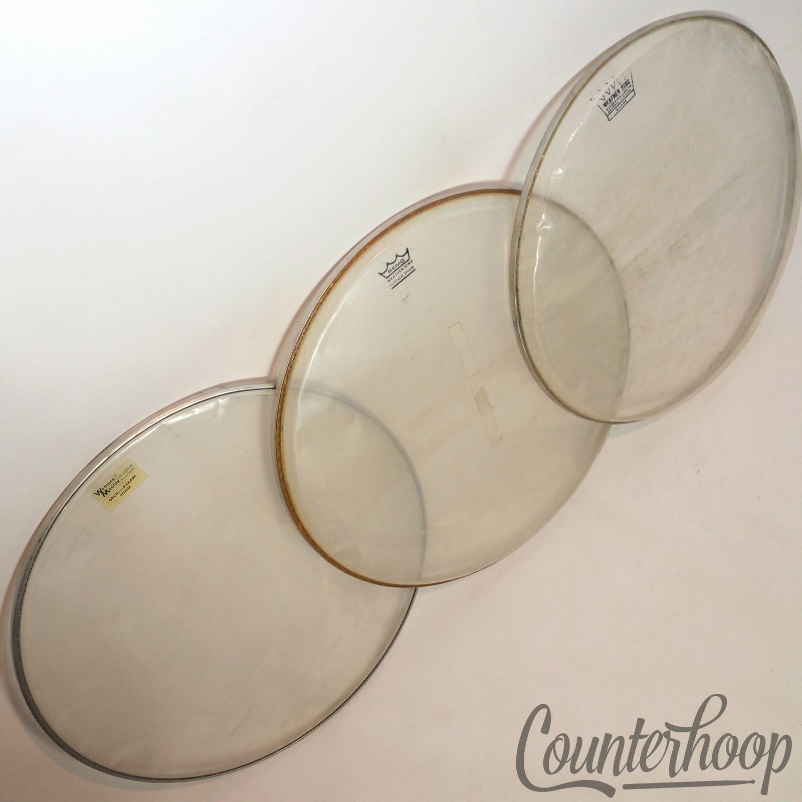 Remo 3x 15" Snare Drum Resonant Side Heads Emperor,Ambassador,Ludwig 60s Parade — main photograph