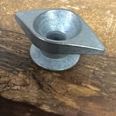 Gibson Metal Diamond Posi-lock  Pair of New Old stock 1980’s Genuine Guitar Strap Buttons Unfinished image 4