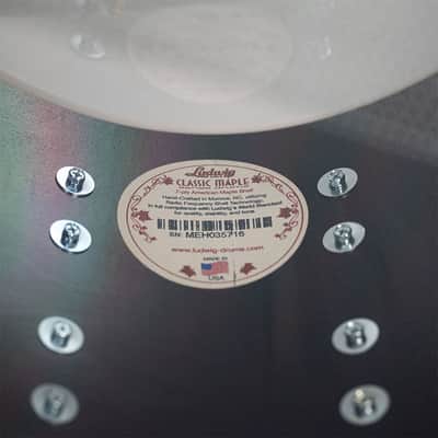 Used Ludwig 8x14" Classic Maple Snare Night Oak Finish image 6