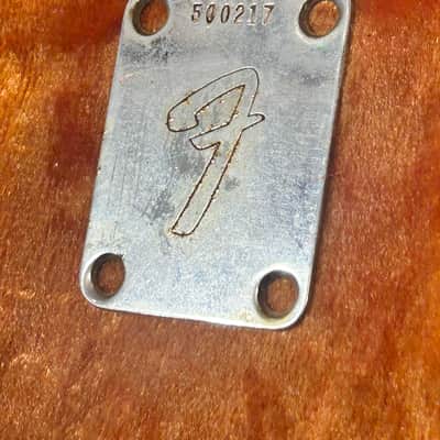Vintage Fender F Neckplate 1973 - Chrome image 4