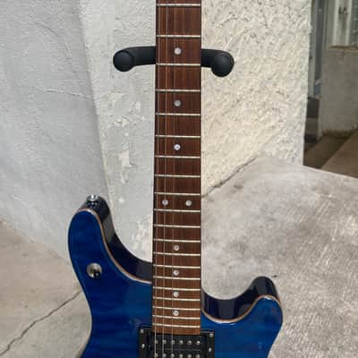 Washburn Quilted Maple WM100 USA Chicago Custom Shop 1998 - Cobalt Blue image 15