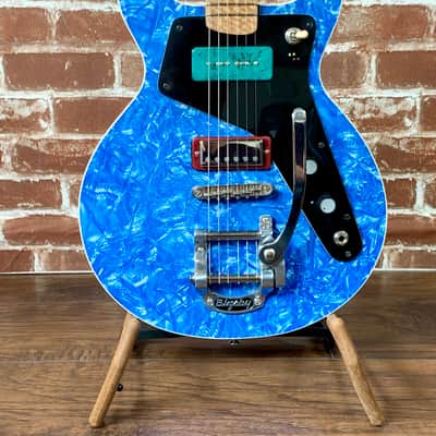 Harvester Double Cut Recycler Blue/Sunburst 2020/New Ser # 139 (Authorized Dealer) DEMO VIDEO ADDED image 3