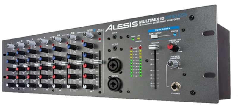 Alesis MULTIMIX10-WIRELESS 10-Channel Rackmount Mixer with Articulating Bluetooth Antenna image 1