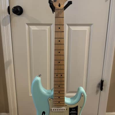 Partscaster Thinline S-Style (Semi-hollow Fender Strat) - Daphne Blue image 3