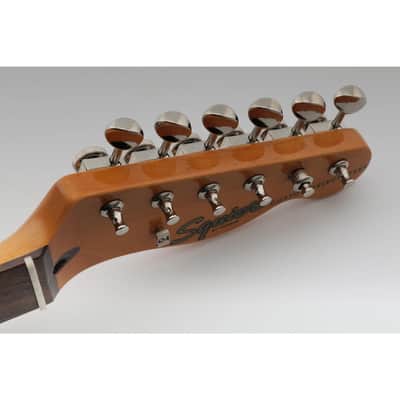 R15T 6-in-line 14:1 Ratio Semi Closed Vintage Hybrid Style Locking Machine Heads Tuners with Vintage Oval Button for Fender Squier Strat Tele Style Electric Guitar, Nickel image 8