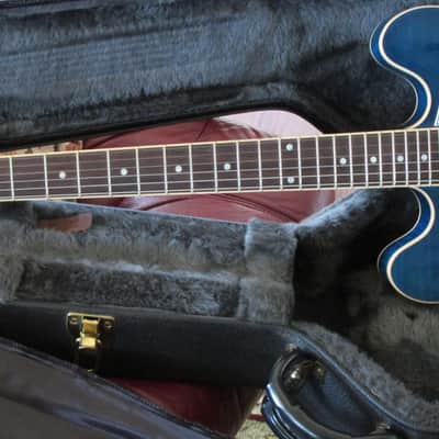 2004 Gibson ES-335 Dot Neck Beale Street Blue Figured/Flametop Excellent Plus Condition image 11