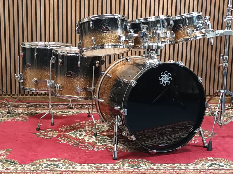 Sakae Osaka Heritage Evolved GEN2 Maple Shell Pack -  Black & Gold - 22", 10",12",13",14" & 16" image 1