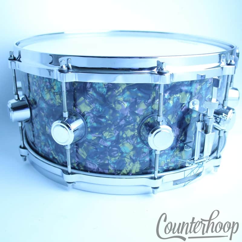 *Custom 14x6.5"Snare Drum Peacock Pearl 100% Maple Shell Chrome Die-Cast Rims* image 1