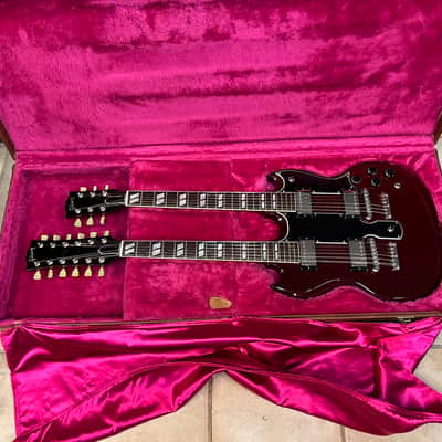 1990 Gibson EDS-1275 Doubleneck cherry red with case image 3