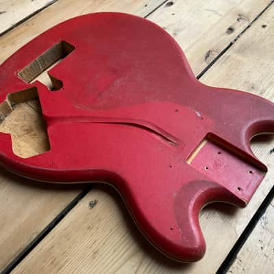 1960s Hofner Colorama 1 Red Vinyl Guitar Body image 2